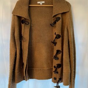 Women's Brown Toggle Sweater